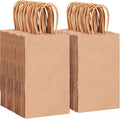 OUTUXED 150pcs Brown Paper Gift Bags, 5.25x3.2x8in Small Paper Bags with Handles Bulk for Shopping, Birthday, Wedding, Merchandise and Business Party (Kraft)