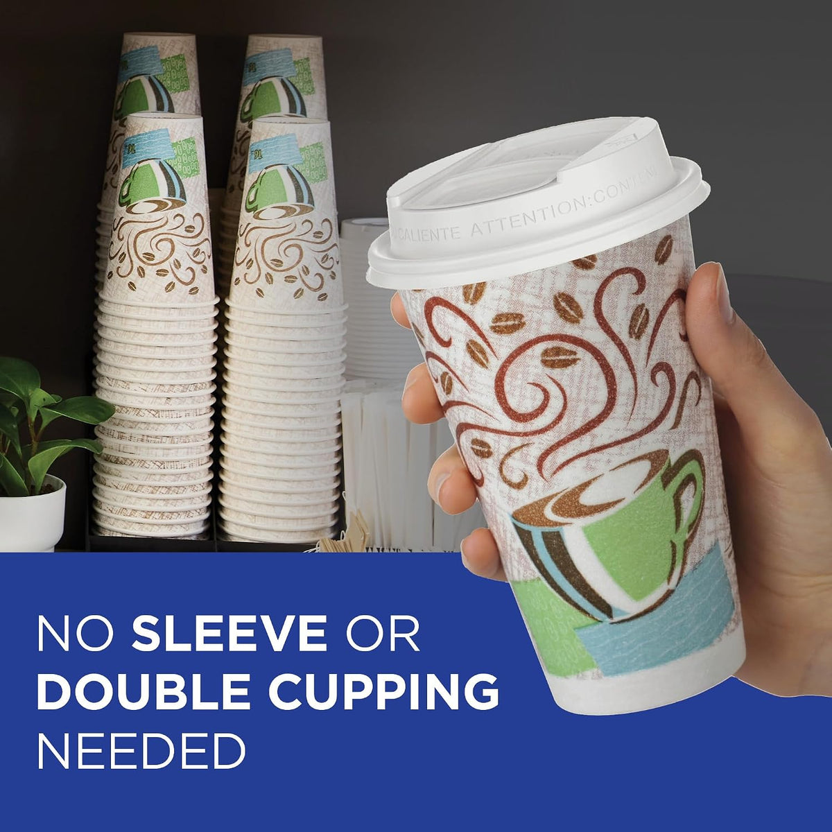 Georgia-Pacific Dixie PerfecTouch 12 oz Paper Coffee Cups By GP PRO, Coffee H...