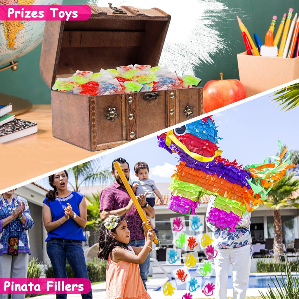 100PCS Sticky Hands Birthday Party Favors for Kids 4-8 8-12 Summer Goodie Bag Stuffers Classroom Treasure Box Toys Carnival Prizes Bulk Mini Treat Trinket Pinata Fillers Back to School Students Gifts