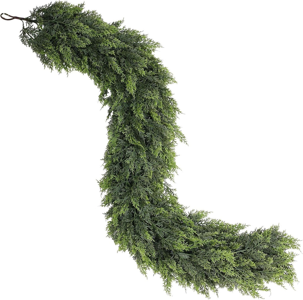 6ft 1pcs artificial christmas cedar garlands for home, view 9