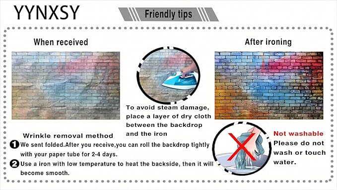 YYNXSY Colorful Brick Wall Photo Backdrop Retro Theme Stone Brick Wall Background Brick Design Microfiber Background Brick Decoration Brick Party Decoration Photo Background 10X8FT YY-24, Black