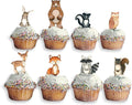 Back40Life Forest Critters Painted Animal Cutout Shapes (Cupcake Topper (Set of 5))