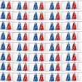 8P Red Blue White Foil Fringe Metallic Tassel Streamers Banner Tassel Garland for Parade Floats, Bachelorette, Wedding, Birthday, Halloween, Christmas, Bridal/Baby Shower Party Decorations