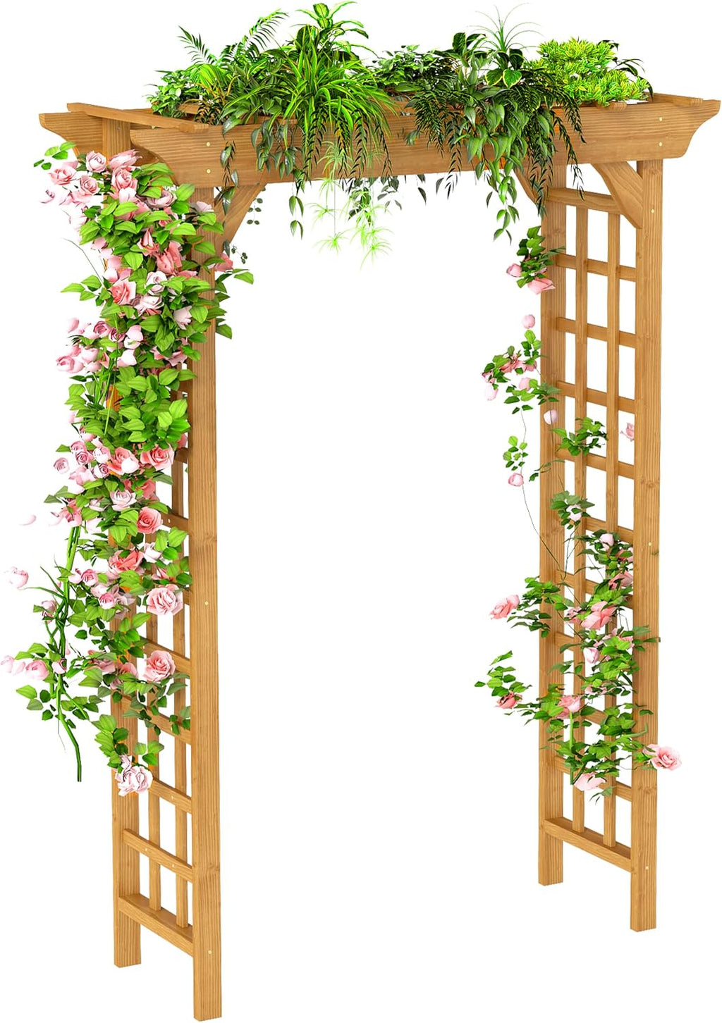 wood garden arbor – outdoor wooden arch pergola, main product view