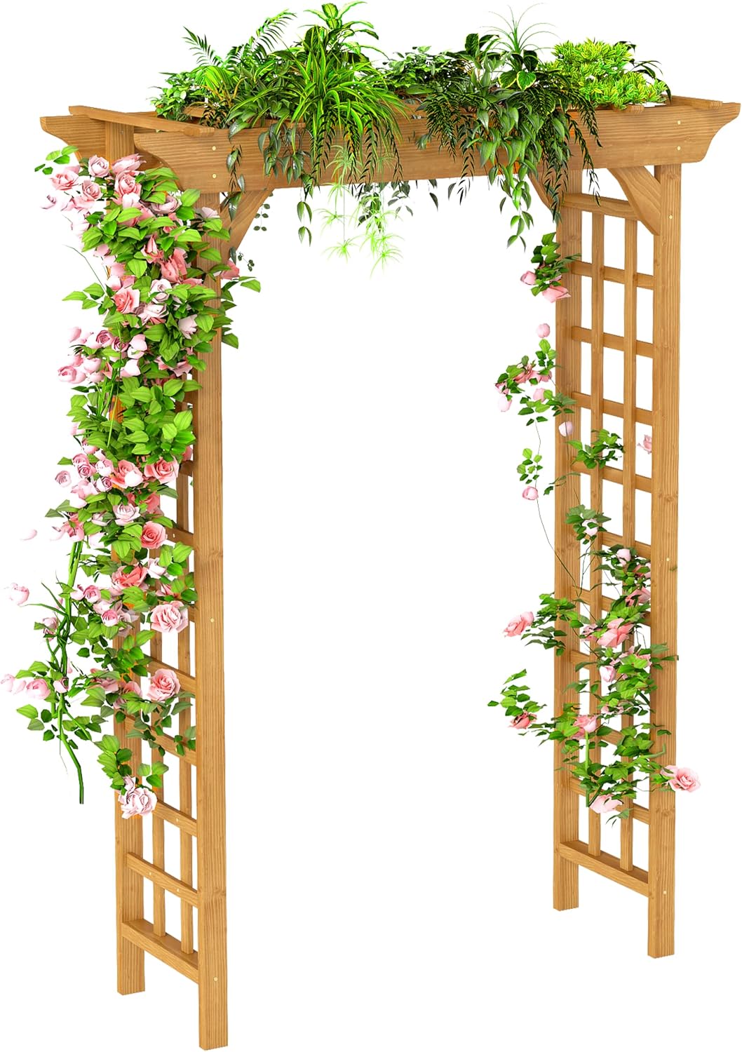 wood garden arbor – outdoor wooden arch pergola, main product view