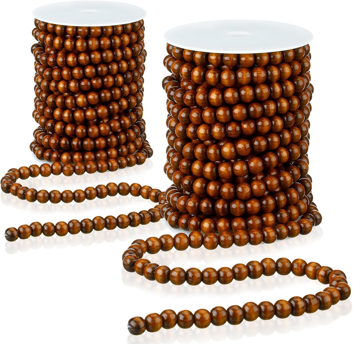 giegxin 2 pcs brown christmas wood bead garland, main product view