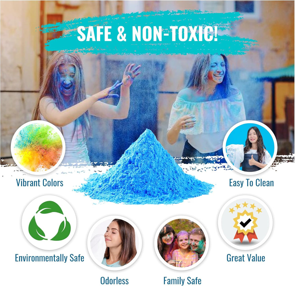 Color Blaze Color Run Powder - 5 lbs of Each Color - Pink, Blue, Green, Yellow - Non-Toxic, Washable Color Powder - Pack of 4 Bags - 20 Pounds in Bulk
