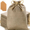 homum 50pcs burlap gift bags with drawstring and, main product view