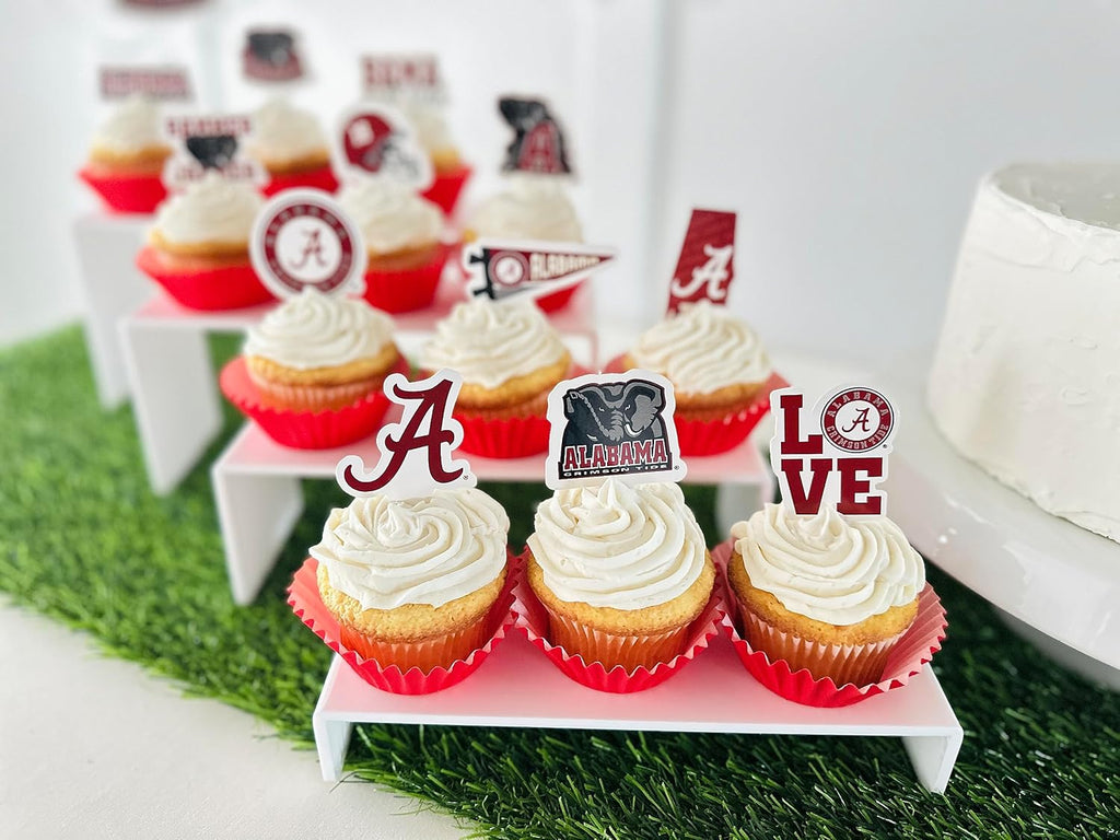 Alabama Crimson Tide Cupcake Toppers Party Cake Decorations Roll Tide 24 Pc