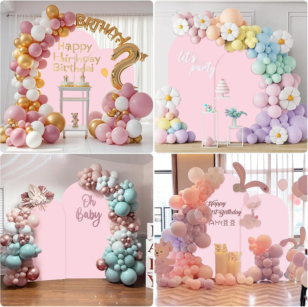 suuwoee wedding arch backdrop stand set of 2, package contents