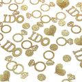 Gold Wedding Confetti, 100 Pcs I DO Engagement | Bridal Shower Decorations, Bride to Be Confetti, Glittering Diamond Ring, Engagement Party Table Scatter