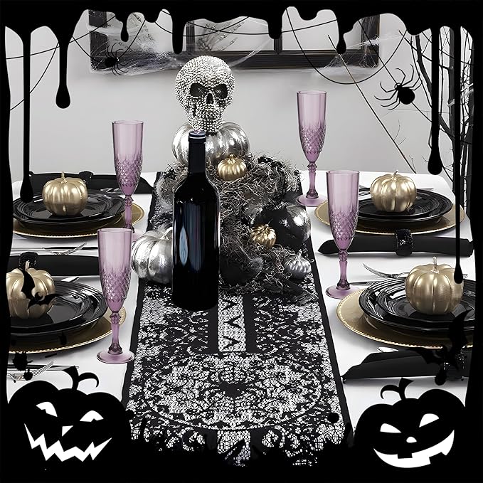 Plastic Champagne Flutes, 48PCS Dark Purple Wine Glasses Goblets Cups Reusable Flute, for Halloween Weddings Bachelor Parties Toasting and Events(48, Dark Purple)