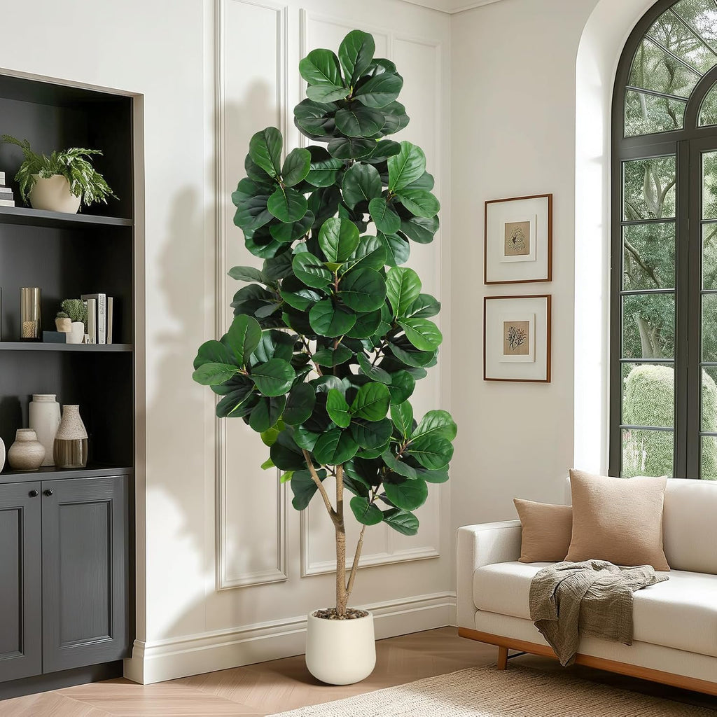 7 ft fiddle leaf fig tree artificial with, main product view
