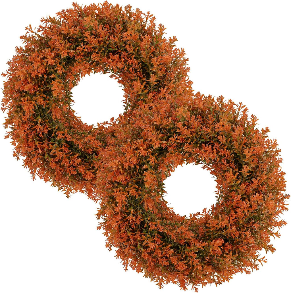 u'artlines 17" fall front door boxwood wreaths, artificial, main product view