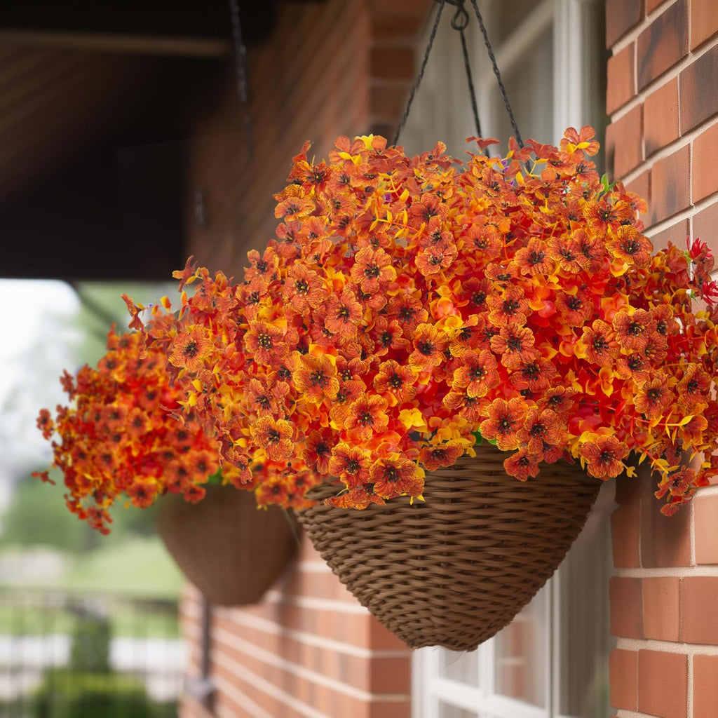 grunyia 16 bundles artificial fall flowers for outdoors, package contents