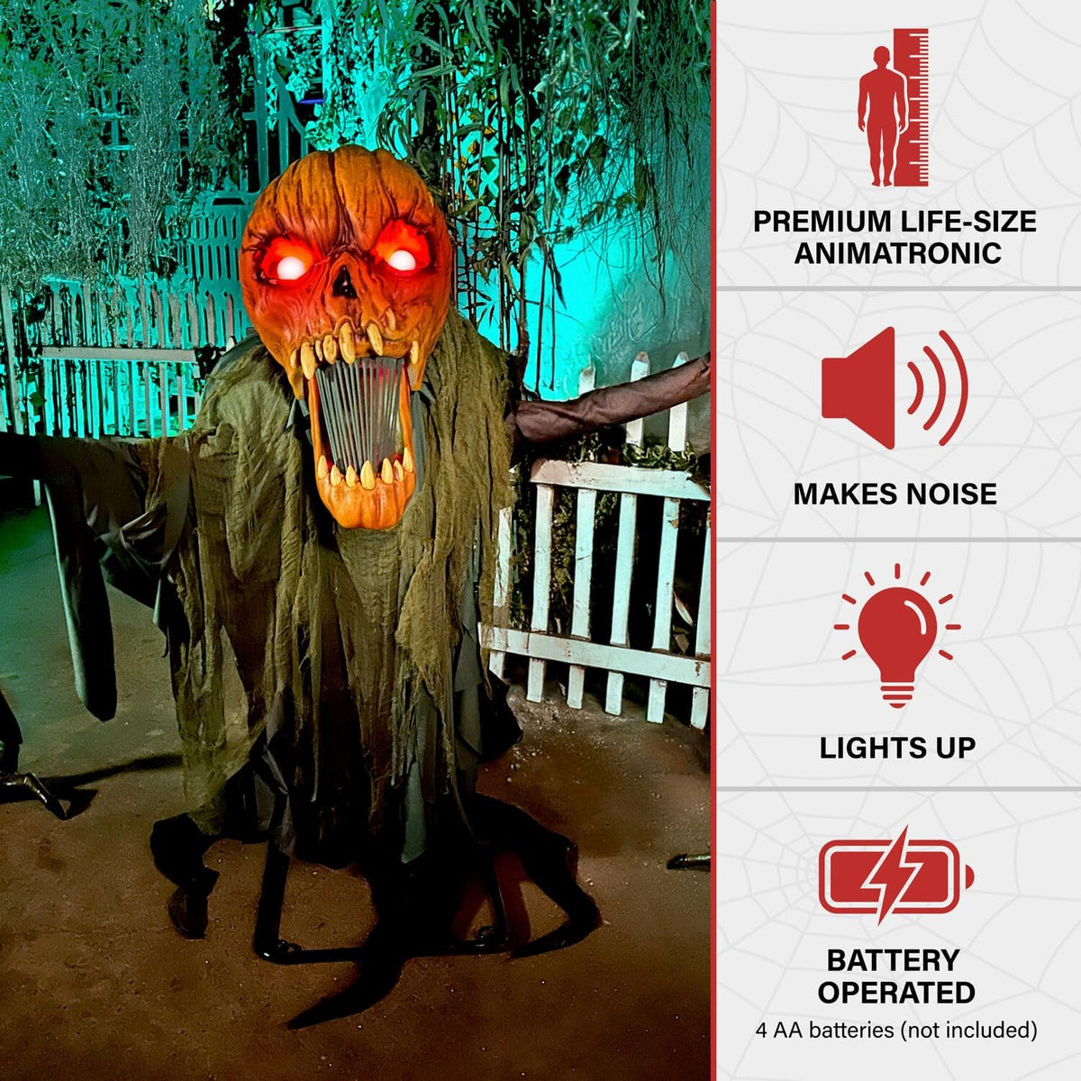 Haunted Hill Farm 4.5-Ft. Groundbreaking Jack Animatronic by Tekky