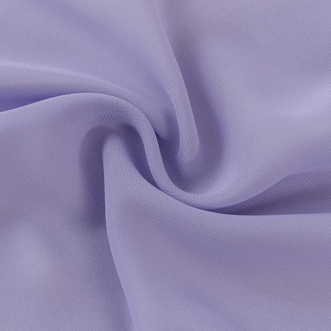 6Pack 9ft Chiffon Table Runner 14x108 Inch Sheer Romantic Table Runner for Wedding Birthday Party Bridal Shower Outdoor Decoration-Lavender
