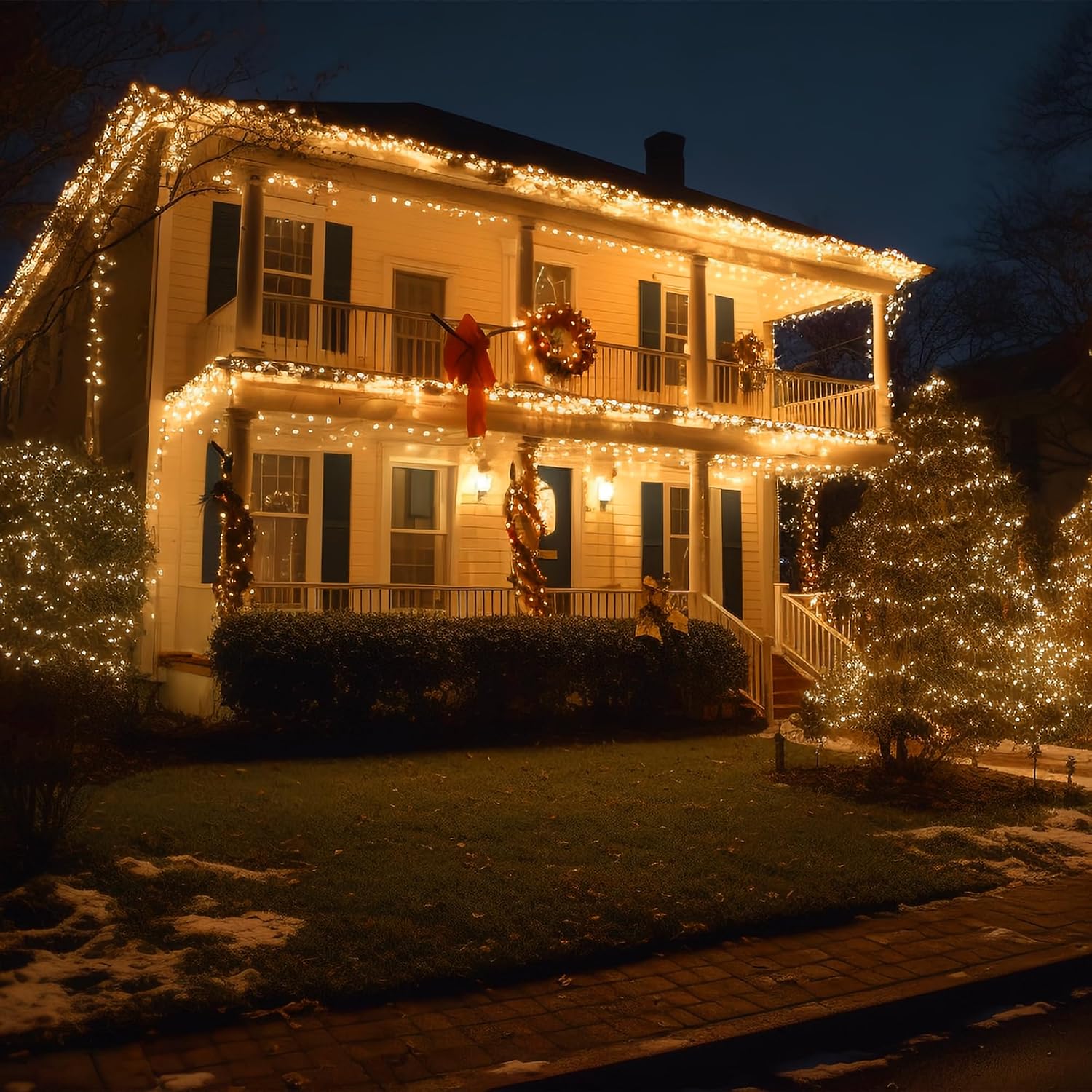 66FT 200 LED Christmas Mini Lights End-to-End Plug 8 Modes Indoor String Lights with Timer, Outdoor Indoor Twinkle Fairy Lights Christmas Tree Patio Garden Holiday Warm White