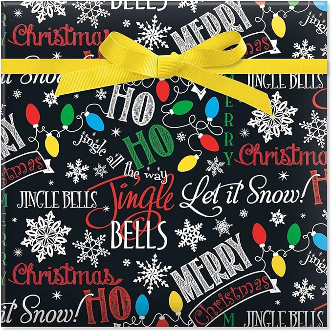 Current Let It Snow Christmas Rolled Wrapping Paper - Premium Jumbo 23-Inch x 32-Foot Gift Wrap Roll, 61 Square Feet Total
