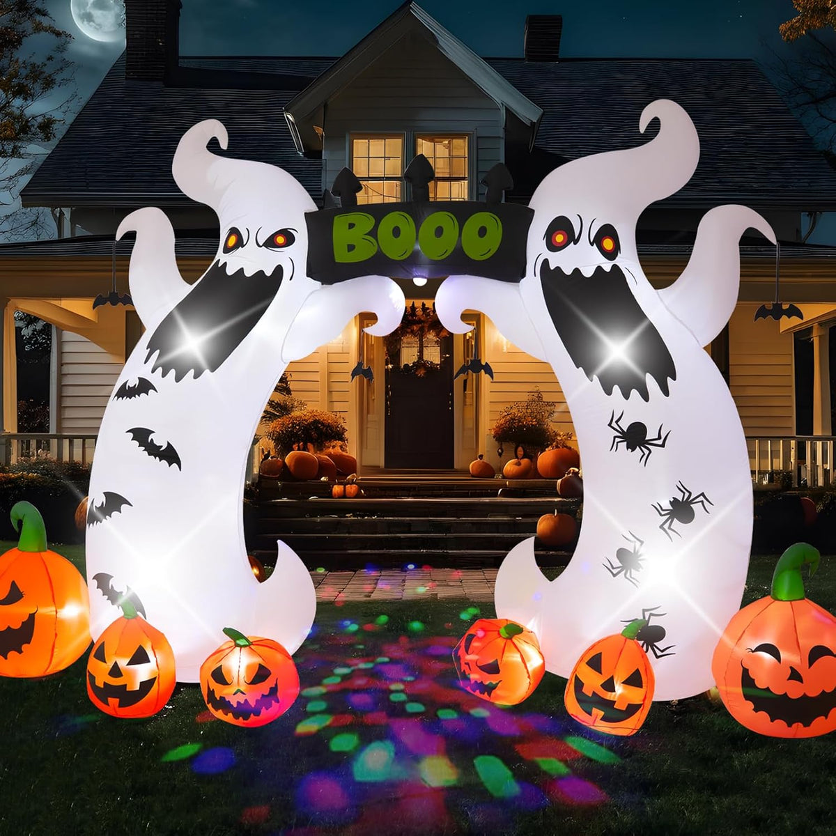 HZGDEJTG 16FT Ghost Archway, Halloween Outdoor Inflatable Decoration, Contain...