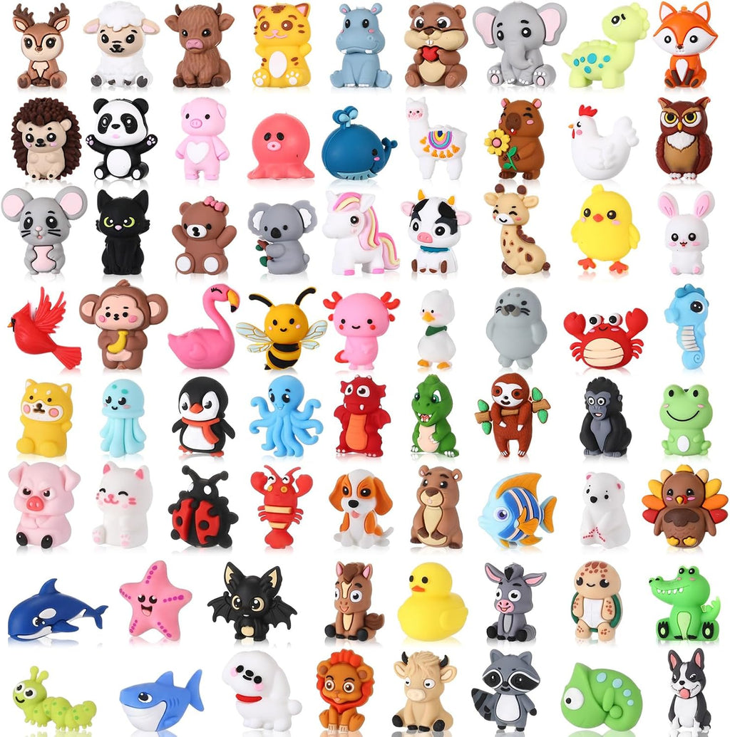 watersay 70 pcs animals 3d silicone focal beads, main product view