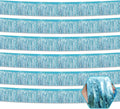 6 Pack 10 Feet Light Blue Foil Fringe Garland Metallic Tinsel Streamers Banner Wall Hanging Curtain Backdrop for Parade Floats, Birthday, Graduate, Mother's Day, Wedding Party Decoration