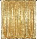 Poise3EHome Gold Sequin Backdrop,8FT x 8FT Sequin Photography Backdrop Curtain for Party Decoration