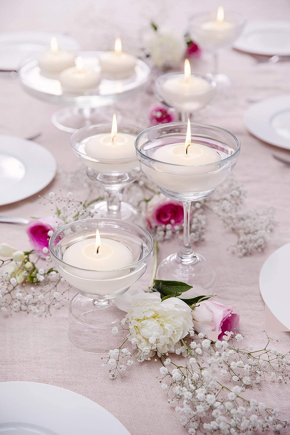 Bolsius White Floating Candles 1.75 Inch, 20 Pack Candle Set – 4,5 Hours Burn Time – Premium European Quality – Smokeless & Dripless Smooth Flame – 100% Cotton Wick – Beach, Wedding, & Party Accessory