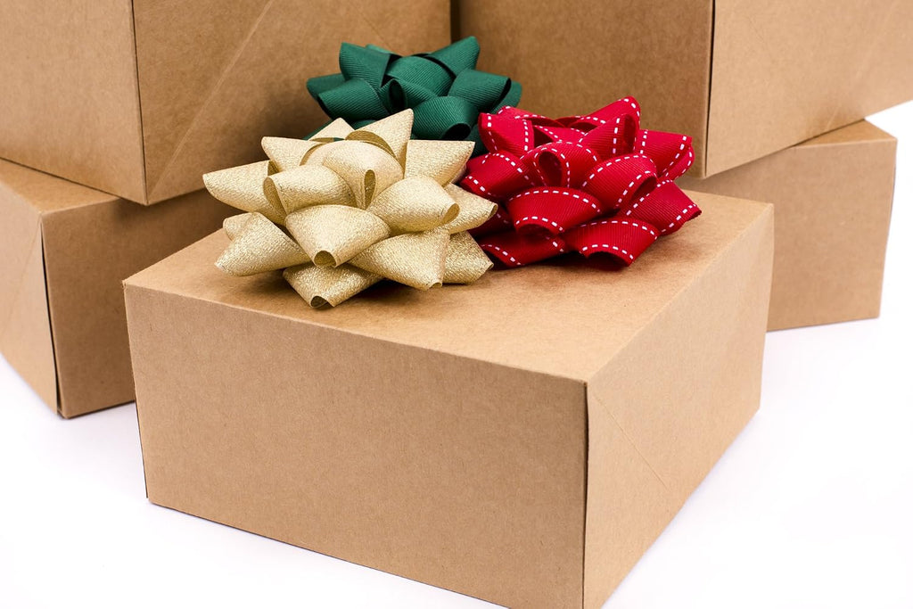 Hallmark 8" Gift Boxes (; Square Kraft) for Valentine's Day, Birthdays, Crafts and More, 5 Count (Pack of 2)