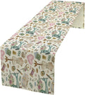 Sewing Theme Table Runner,Vintage Sewing Machine Tool Watercolor Pattern Print Tablecloth Burlap for Hotel Indoors Outdoor Dining Room Kitchen Home Decor,W13X L70 in