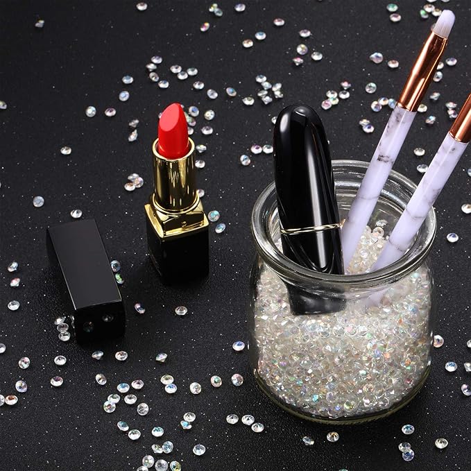 10000 Clear Wedding Table Scatter Crystals Acrylic Diamonds Rhinestones for Table Centerpiece Decorations Bridal Shower Decorations Vase Beads(4.5 mm,Crystal AB)