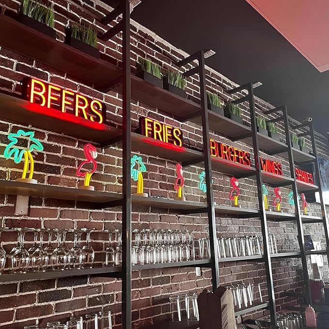 SpellBrite BEER Sign | Beer-Related Sign with Neon Look, Green LED Light Source | 15.7" x 6.3"