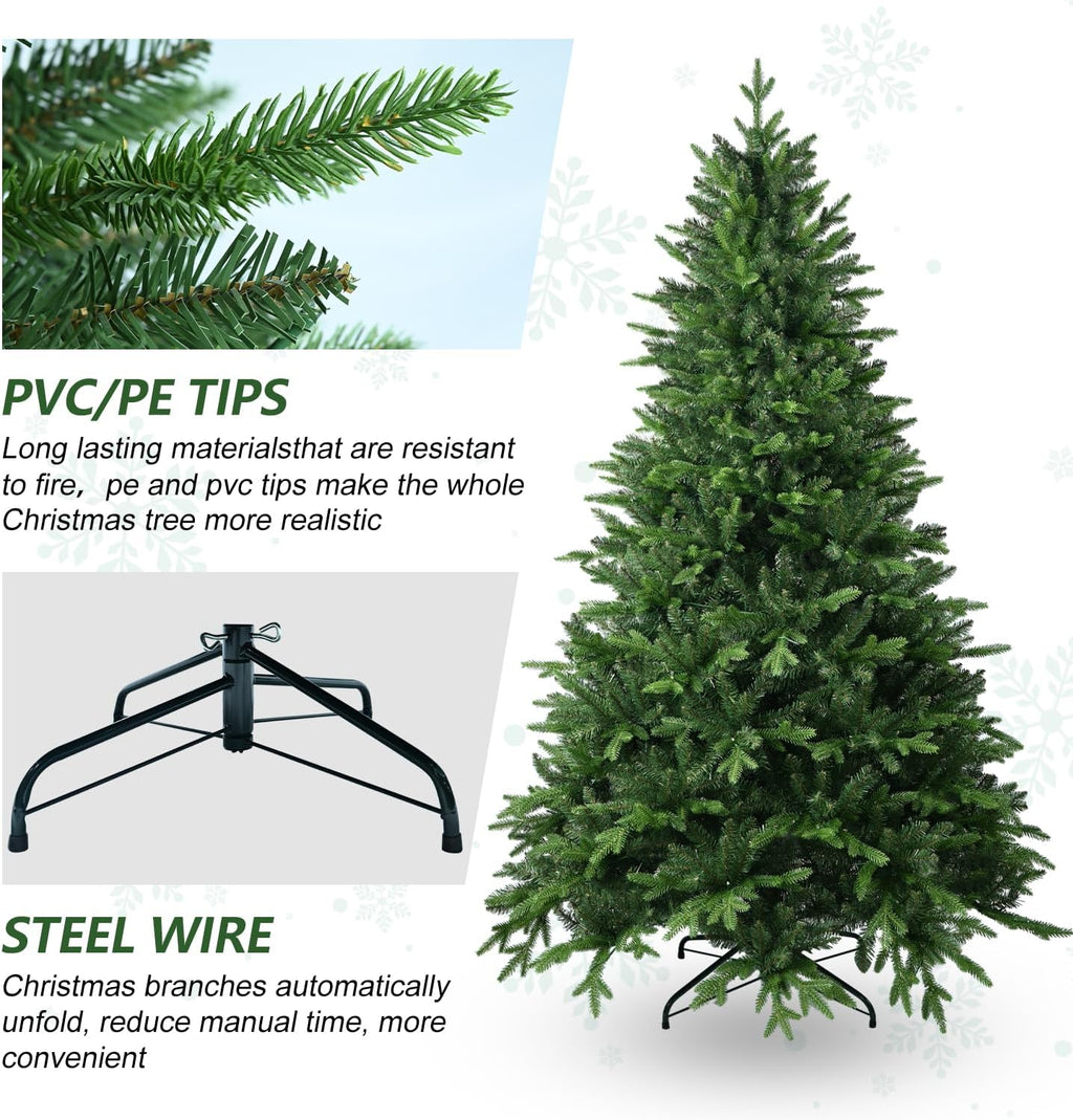 treepool 6ft unlit artificial christmas tree, 1720 pe/pvc shown in use