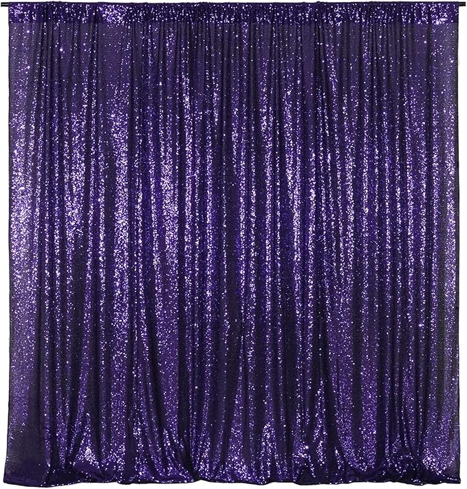 Poise3EHome 3Ft x 8Ft Champagne Sequin Backdrop Curtain, Glitter Thick Satin Sequin Background Drapes, Sparkly Opaque Photography Curtain,Xmas Thanksgiving Backdrop for Wedding Party Festival Decor