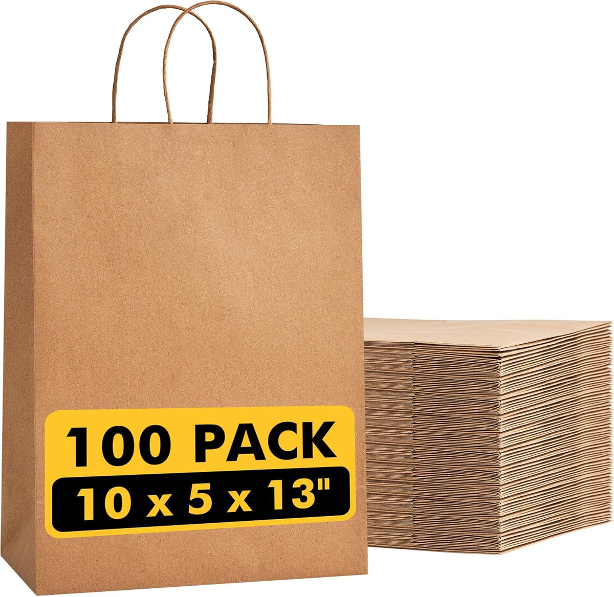 racetop large brown kraft paper bags 100 pack, main product view