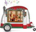 Christmas Snow Globe, RV Santa Claus Gift Room Scene Snow Globe, Glittering Lantern with Timer, Snow Globe Lantern USB or Battery Powered for Desktop Ornament, Christmas Decoration and Gifts