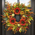 fall wreaths for front door 24" sunflower fall, main product view