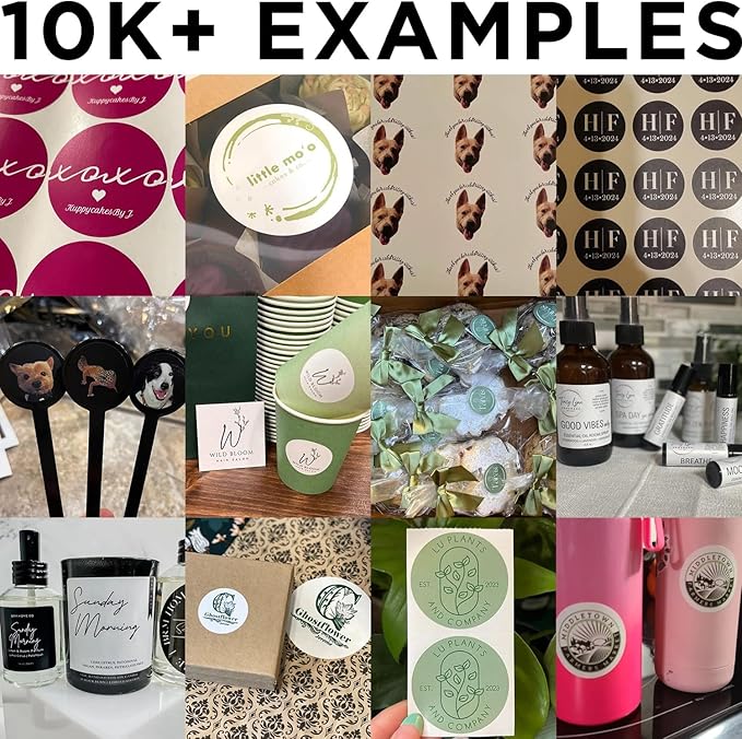 Custom Stickers - Personalized Labels, Customized Stickers with Any Design Image Logo Text, 100 Labels (Scalloped, 4"x4")