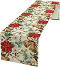 Christmas Table Runner, Seasonal Winter Xmas Holiday Kitchen Dining Table Decoration for Home Party Decor 13x90 Inch