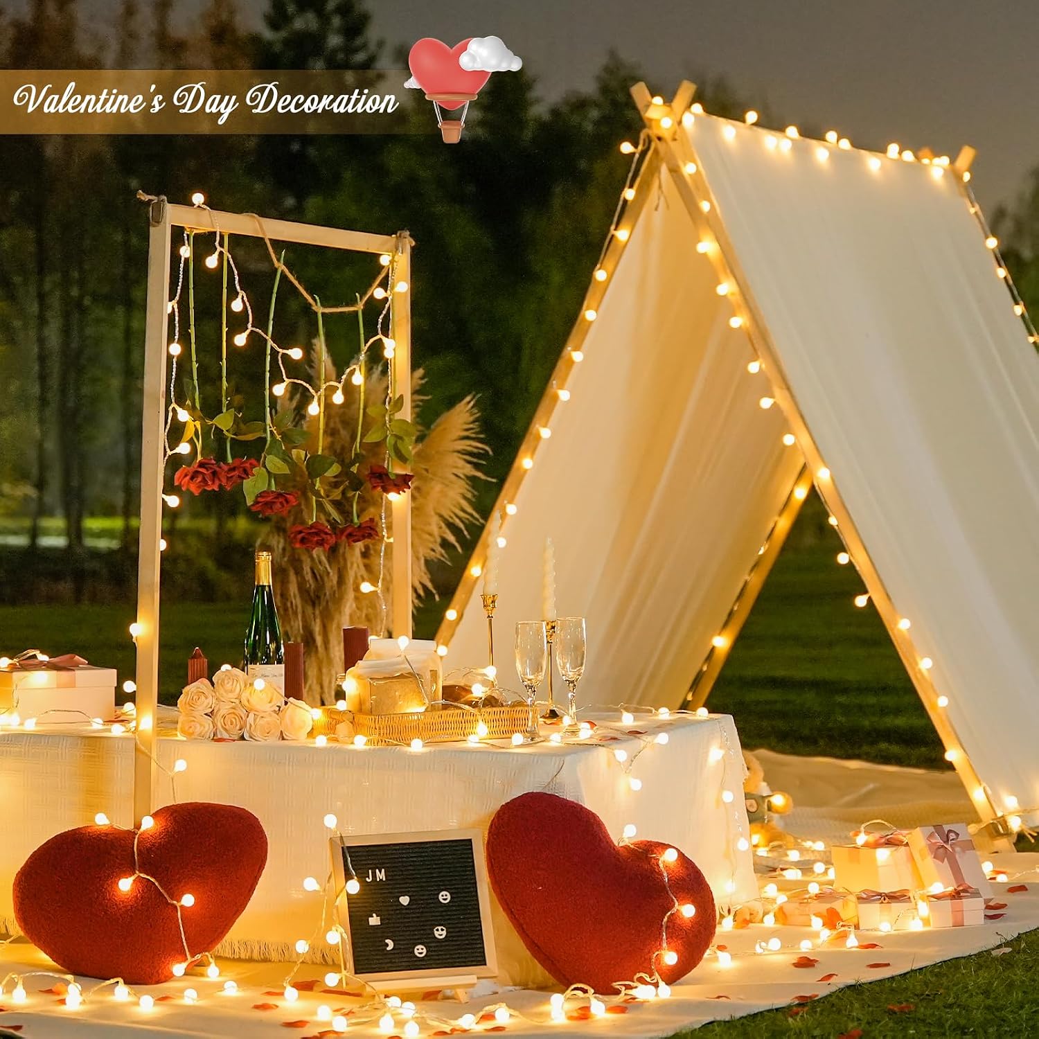 JMEXSUSS 100 LED Globe String Lights Indoor Bedroom, 33ft Classroom Lights | Connectable Warm White Christmas Lights Plug in with Remote, 8 Modes Hanging Fairy Lights Outdoor for Room Party Spring Home