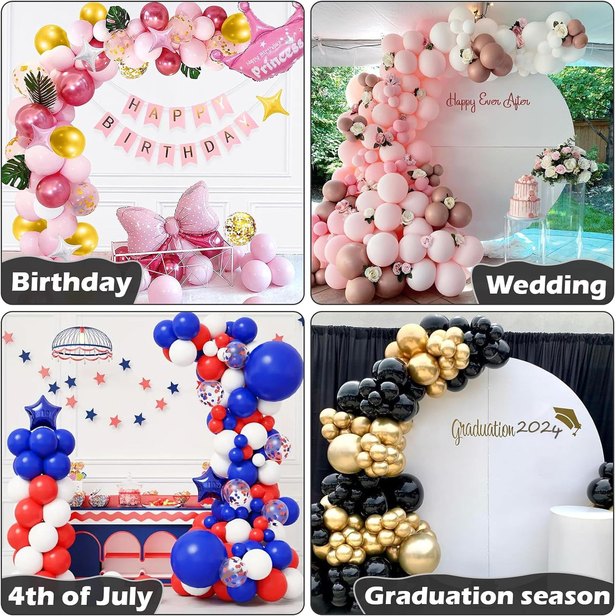 Half Balloon Arch Stand Kit for Floor fit Wedding, Birthday Party, Black