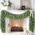 9ft prelit christmas garland with lights battery operated, main product view