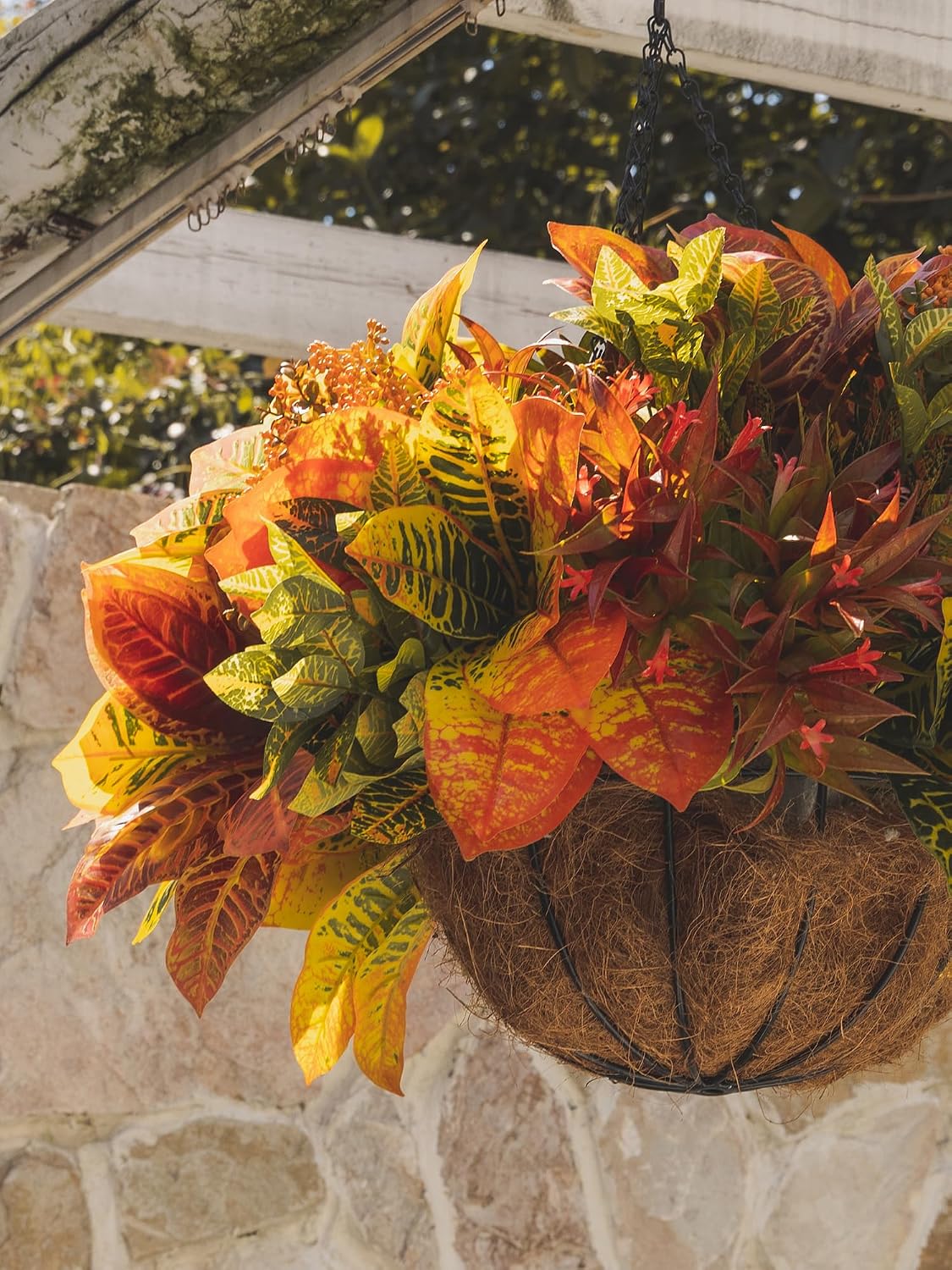 party joy 12 bunches artificial fall flowers, fake, side view