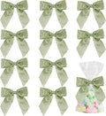 AIMUDI Sage Green Bows - 4.5" Pre-Tied Ribbon Bows for Wedding, Baby Shower, Bridal Shower & Party Favor - 36 PCs