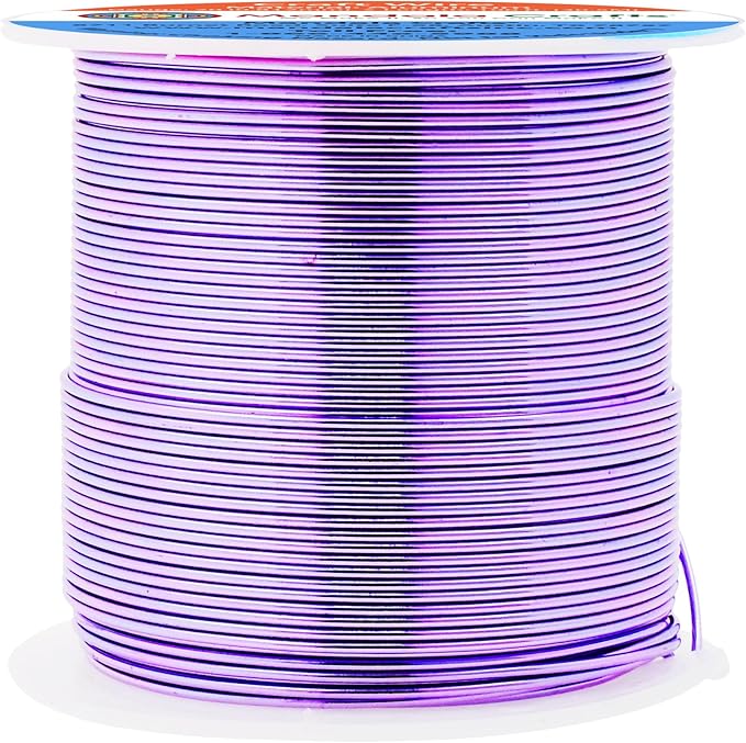 Mandala Crafts 20 Gauge Anodized Aluminum Craft Wire for Jewelry Making - 100 FT Colored Flexible Lavender Wire - Bendable for Bonsai Armature Crafting Sculpting