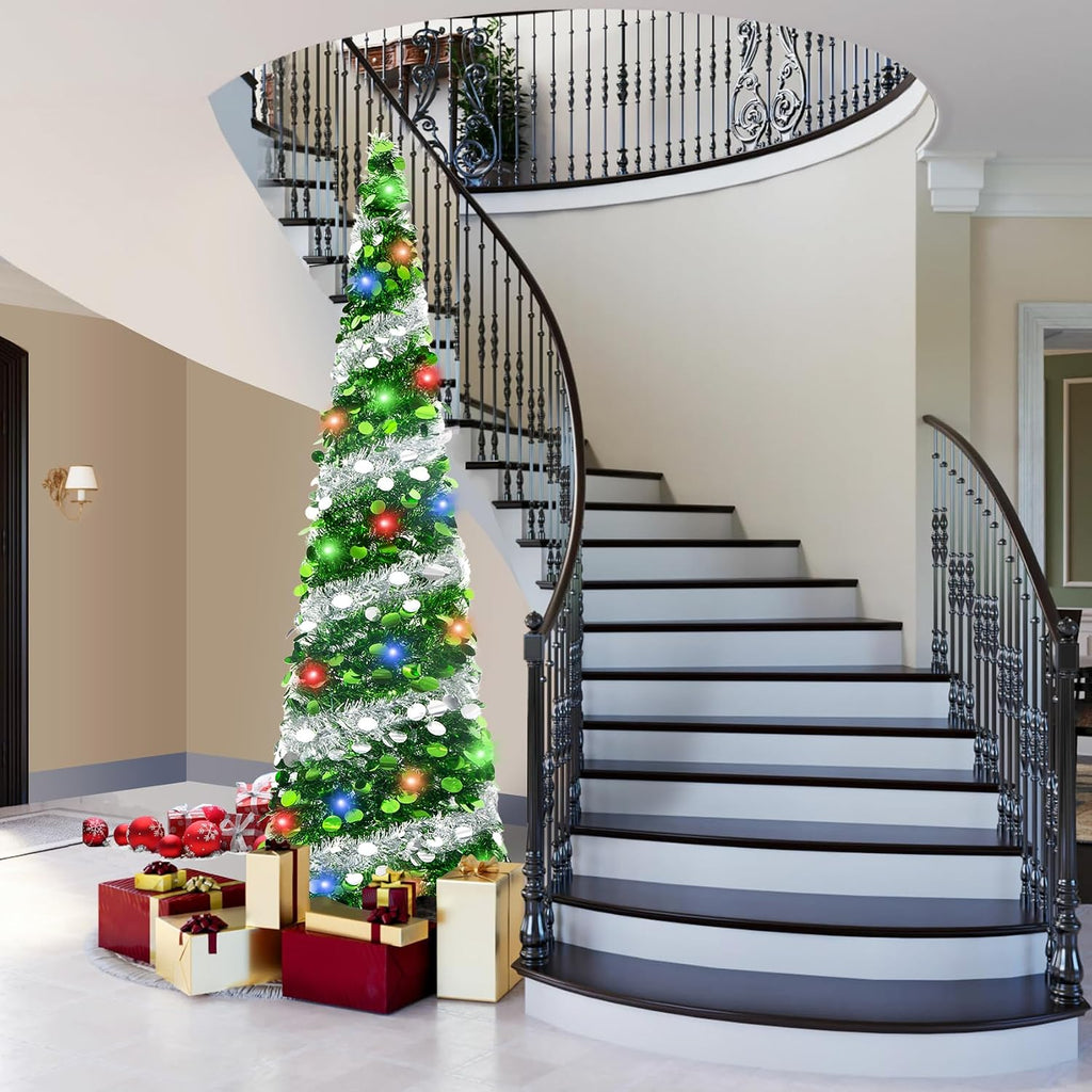 5ft pop up christmas tree with lights, collapsible, package contents