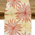 Autumn Chrysanthemum Table Runner, Vintage Modern Geometric Floral Boho Table Runner for Kitchen Dining Bedroom Living Room Table Decor for Indoor Outdoor Home Party, 13x70 Inch