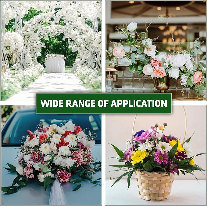 3 PCS Wet Floral Foam Blocks for Fresh Flowers, Each (5.5"L x 3.1"W x 1.7"H) Green Foam for Flower Arrangements, Florist Bricks for Weddings, Birthday Gifts, Crafts and Garden Decorations