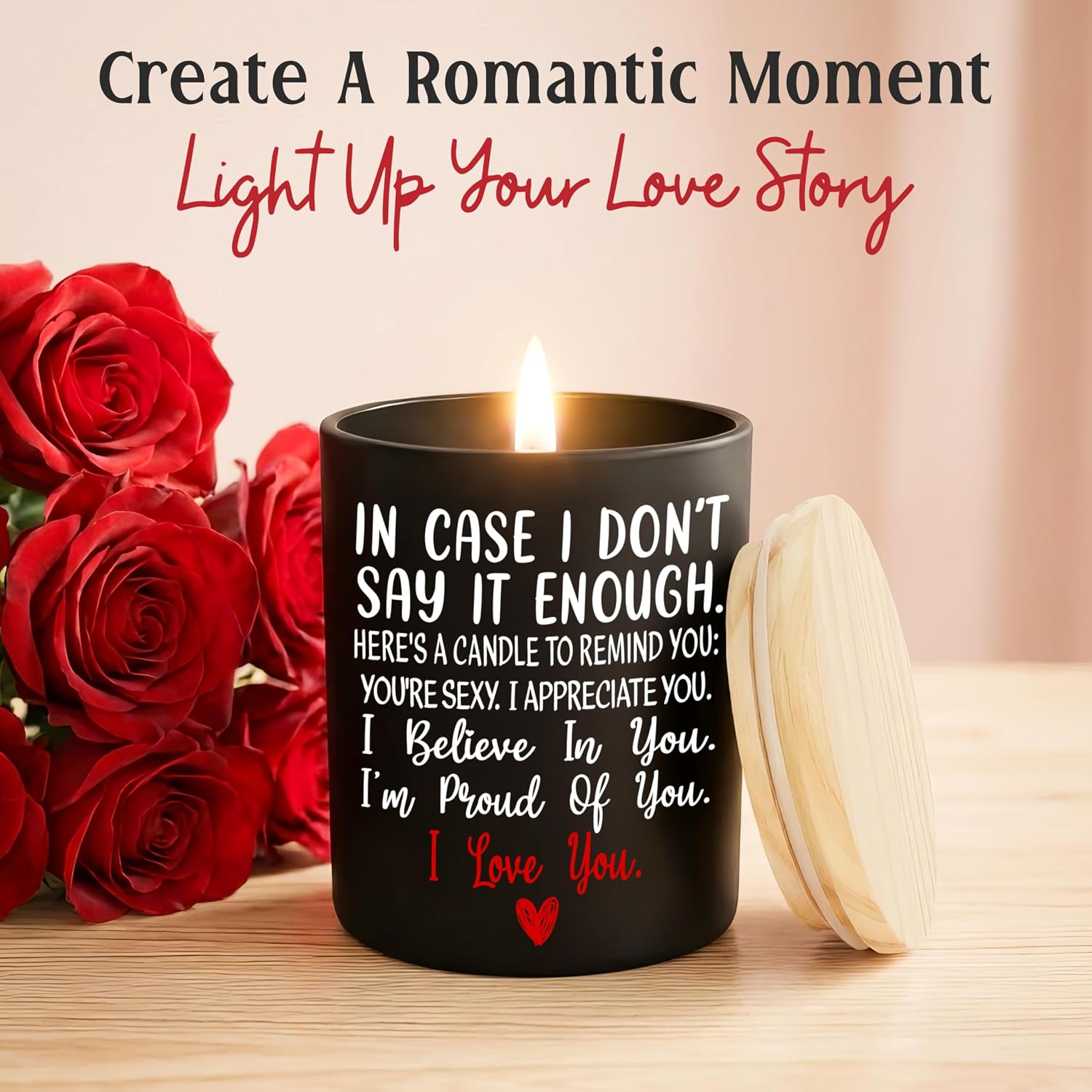 TEEZWONDER Anniversary Wedding Gifts for Women Men - Long Lasting Vanilla Lavender Candle 10 Oz - Romantic Gifts for Him Her Girlfriend Boyfriend, Birthday Gift Ideas