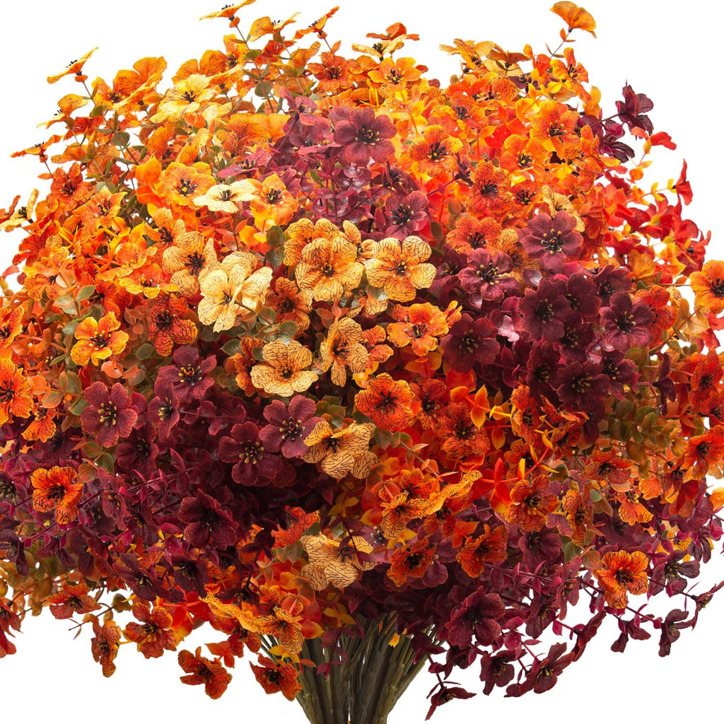 grunyia 16 bundles artificial fall flowers outdoor uv, main product view